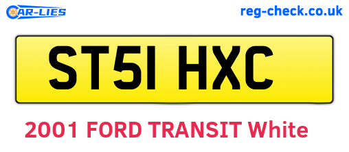 ST51HXC are the vehicle registration plates.