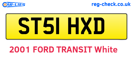 ST51HXD are the vehicle registration plates.