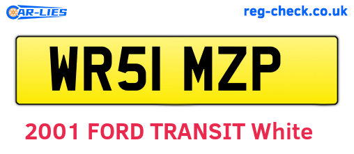 WR51MZP are the vehicle registration plates.