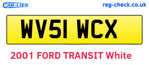 WV51WCX are the vehicle registration plates.