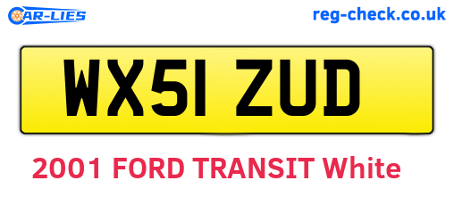 WX51ZUD are the vehicle registration plates.