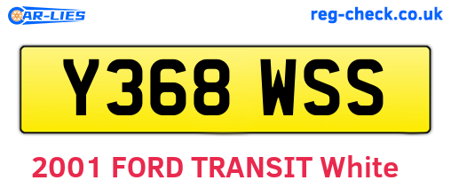 Y368WSS are the vehicle registration plates.