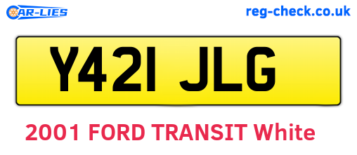 Y421JLG are the vehicle registration plates.