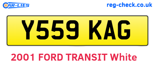 Y559KAG are the vehicle registration plates.