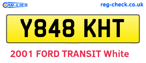 Y848KHT are the vehicle registration plates.