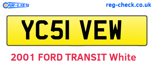 YC51VEW are the vehicle registration plates.