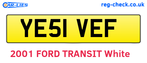 YE51VEF are the vehicle registration plates.
