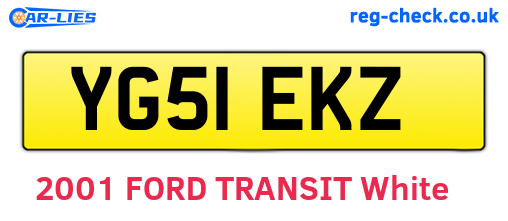 YG51EKZ are the vehicle registration plates.