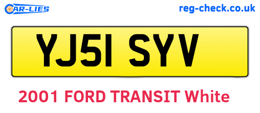 YJ51SYV are the vehicle registration plates.