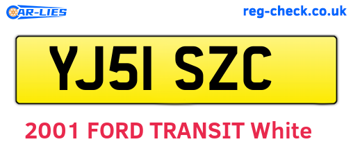 YJ51SZC are the vehicle registration plates.