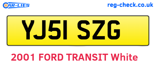 YJ51SZG are the vehicle registration plates.