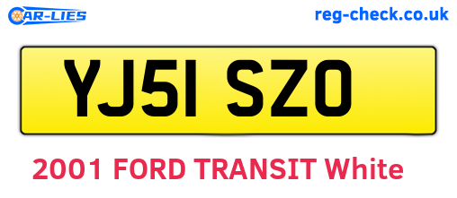 YJ51SZO are the vehicle registration plates.