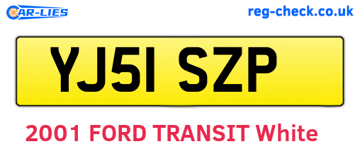 YJ51SZP are the vehicle registration plates.