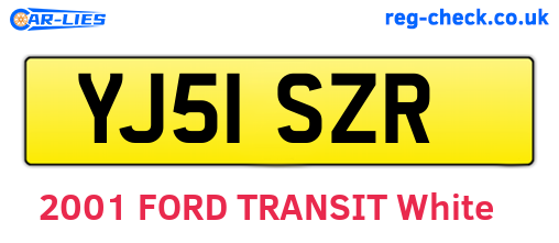 YJ51SZR are the vehicle registration plates.
