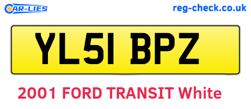 YL51BPZ are the vehicle registration plates.