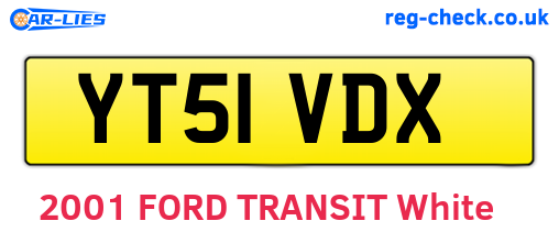 YT51VDX are the vehicle registration plates.