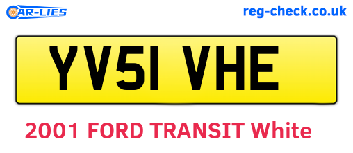 YV51VHE are the vehicle registration plates.