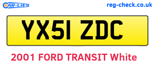 YX51ZDC are the vehicle registration plates.
