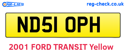ND51OPH are the vehicle registration plates.