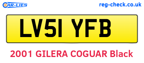 LV51YFB are the vehicle registration plates.