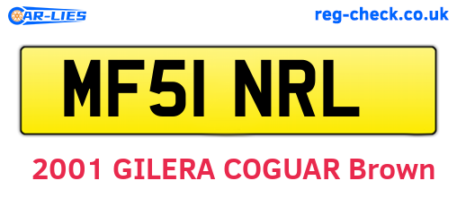 MF51NRL are the vehicle registration plates.
