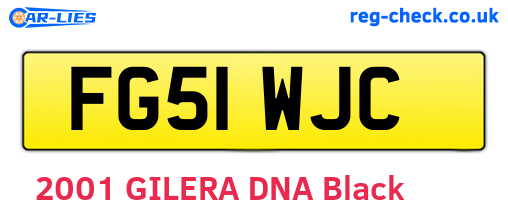 FG51WJC are the vehicle registration plates.