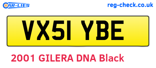 VX51YBE are the vehicle registration plates.