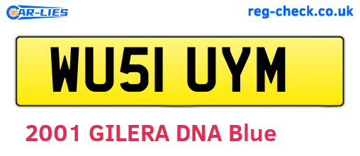 WU51UYM are the vehicle registration plates.