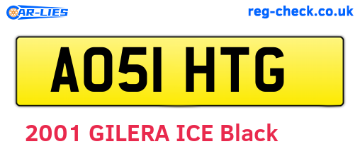 AO51HTG are the vehicle registration plates.