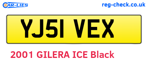 YJ51VEX are the vehicle registration plates.