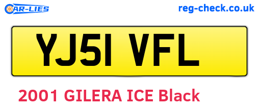 YJ51VFL are the vehicle registration plates.