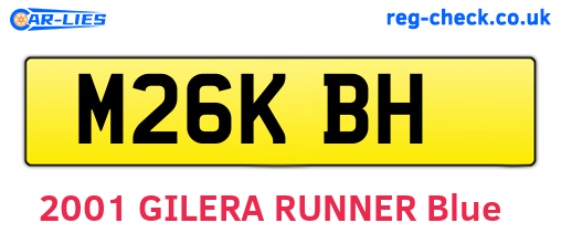 M26KBH are the vehicle registration plates.