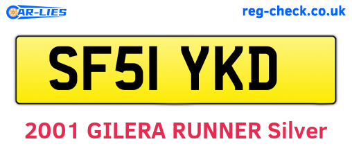 SF51YKD are the vehicle registration plates.