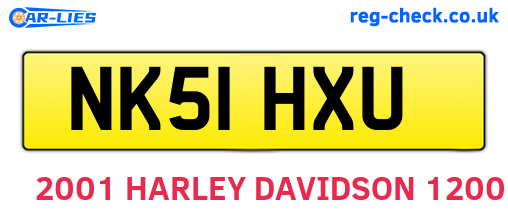NK51HXU are the vehicle registration plates.