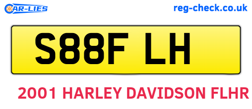 S88FLH are the vehicle registration plates.