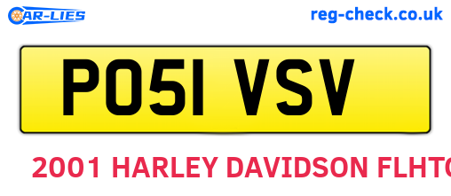 PO51VSV are the vehicle registration plates.
