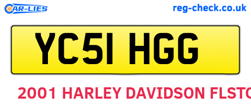 YC51HGG are the vehicle registration plates.