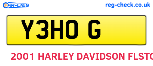 Y3HOG are the vehicle registration plates.