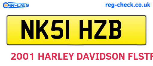 NK51HZB are the vehicle registration plates.