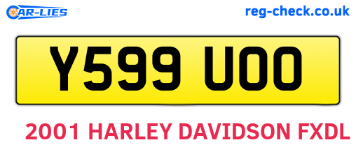 Y599UOO are the vehicle registration plates.