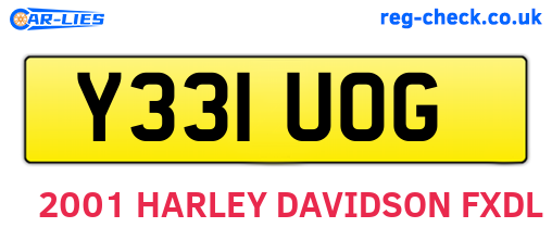 Y331UOG are the vehicle registration plates.