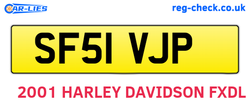 SF51VJP are the vehicle registration plates.