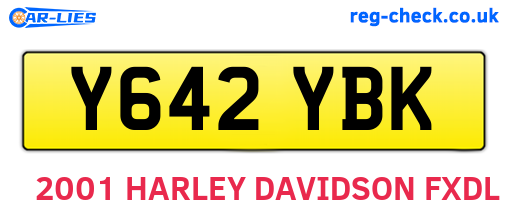 Y642YBK are the vehicle registration plates.