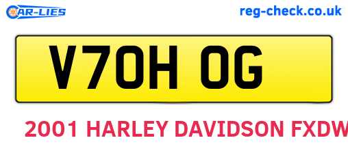V70HOG are the vehicle registration plates.