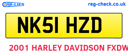 NK51HZD are the vehicle registration plates.