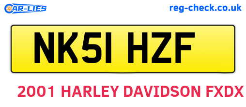 NK51HZF are the vehicle registration plates.