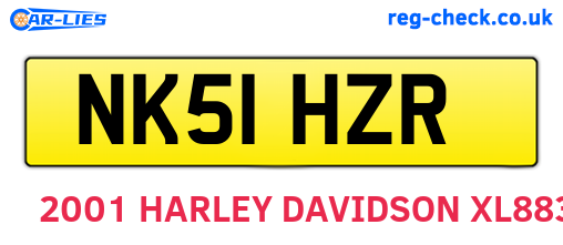 NK51HZR are the vehicle registration plates.