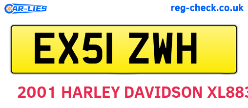 EX51ZWH are the vehicle registration plates.
