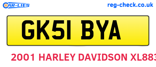 GK51BYA are the vehicle registration plates.