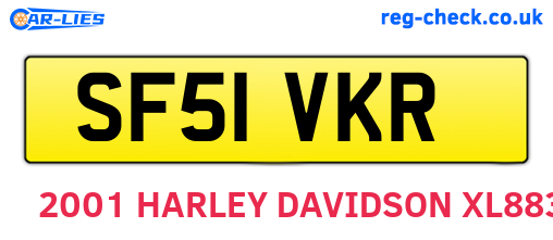 SF51VKR are the vehicle registration plates.